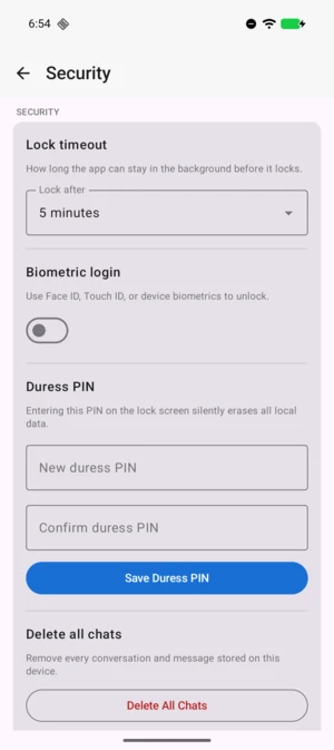 Mango app lock screen
